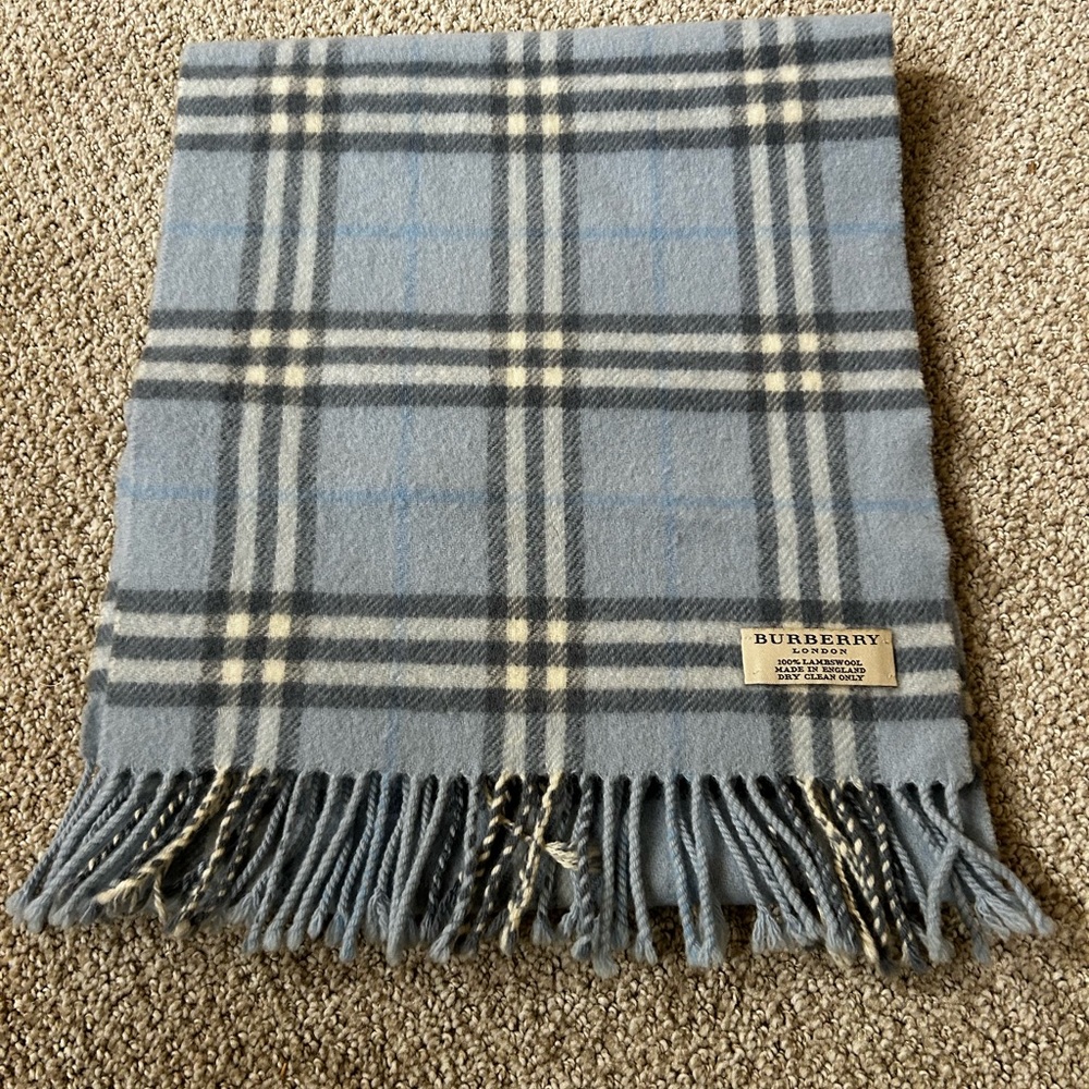 Burberry Wool Blue Scarf